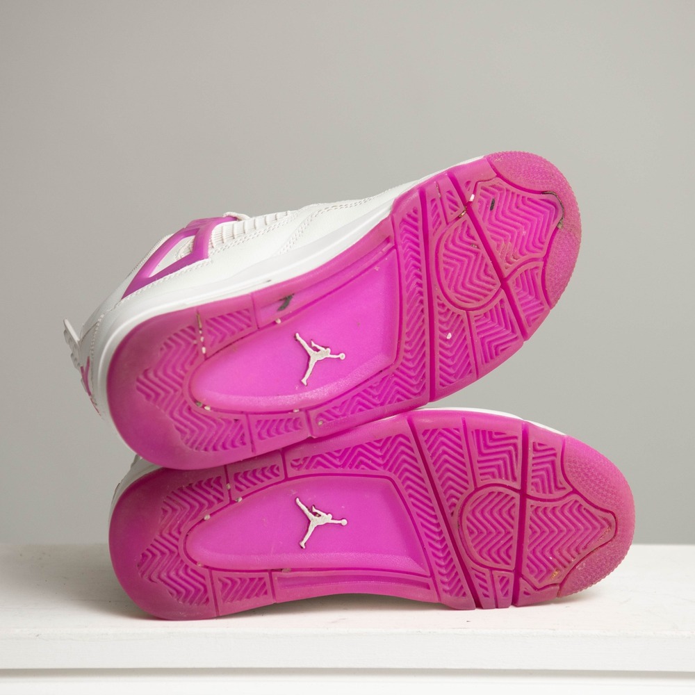 Air Jordan 4 Retro Hyper Violet Pearl Shimmer Kids 4.5 / W6 Retro Cute Jordans - Picture 7 of 8